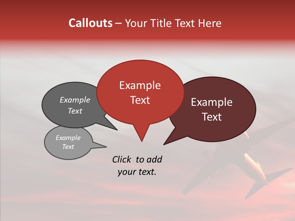 Silhouette Wings Land PowerPoint Template