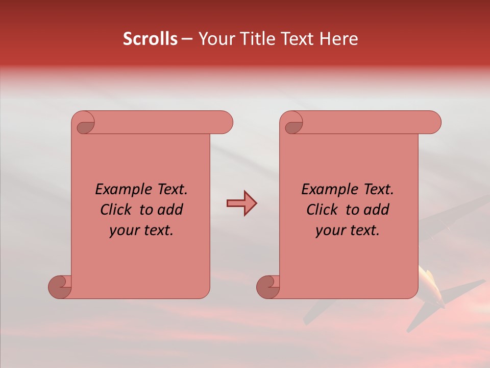 Silhouette Wings Land PowerPoint Template