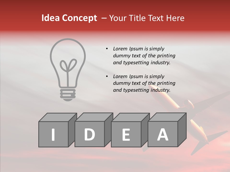 Silhouette Wings Land PowerPoint Template