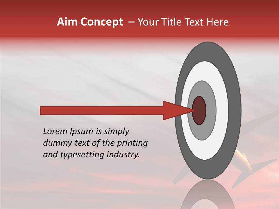 Silhouette Wings Land PowerPoint Template