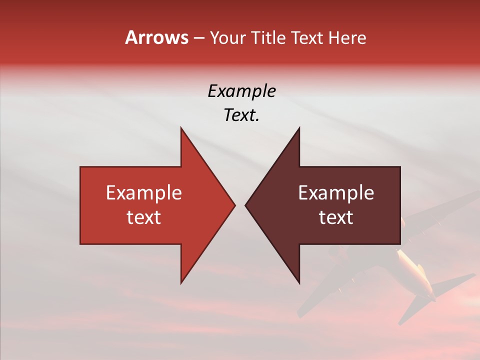 Silhouette Wings Land PowerPoint Template