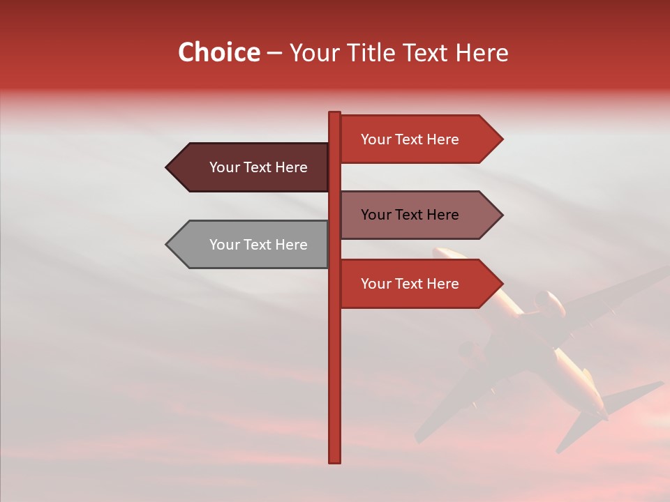 Silhouette Wings Land PowerPoint Template