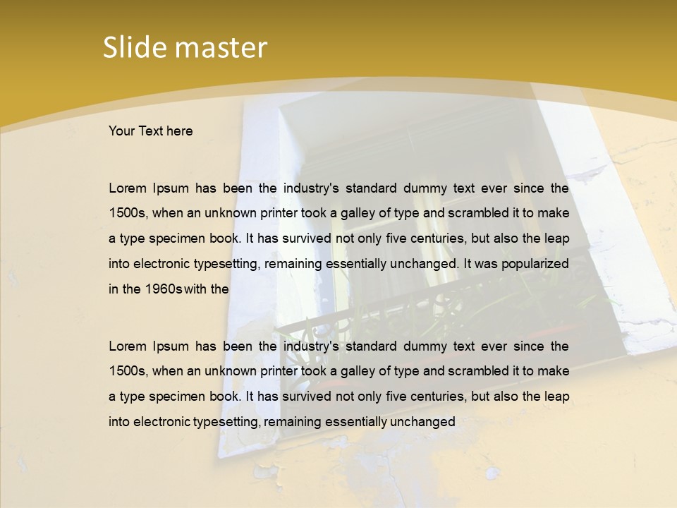 Geranium Front Wall PowerPoint Template