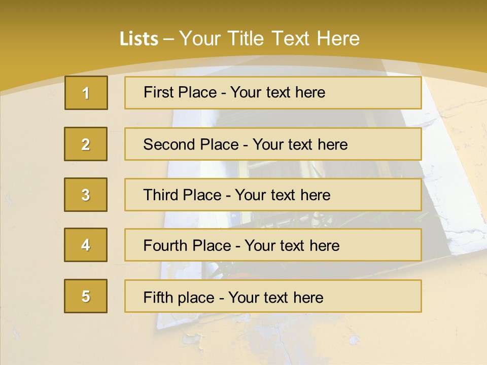 Geranium Front Wall PowerPoint Template