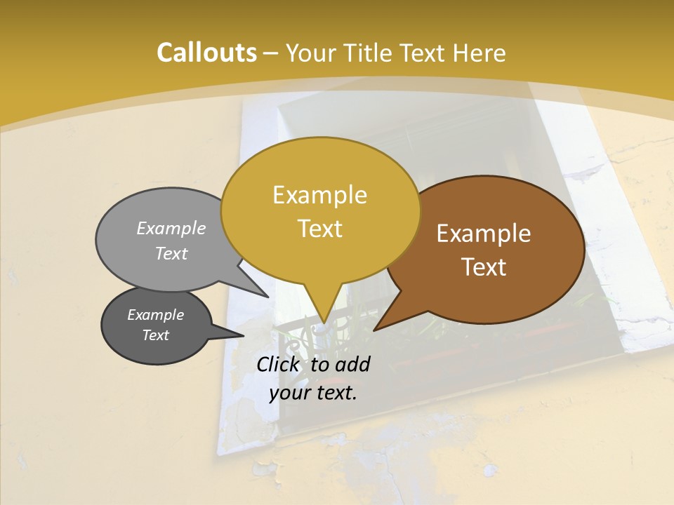 Geranium Front Wall PowerPoint Template