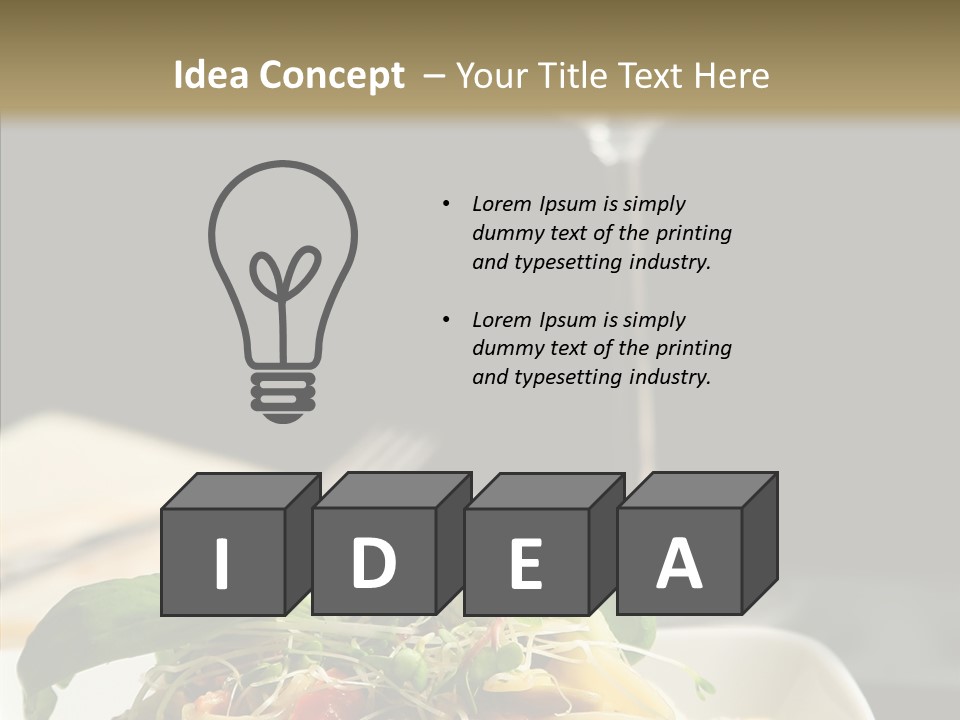 Cheese Dish Plate PowerPoint Template