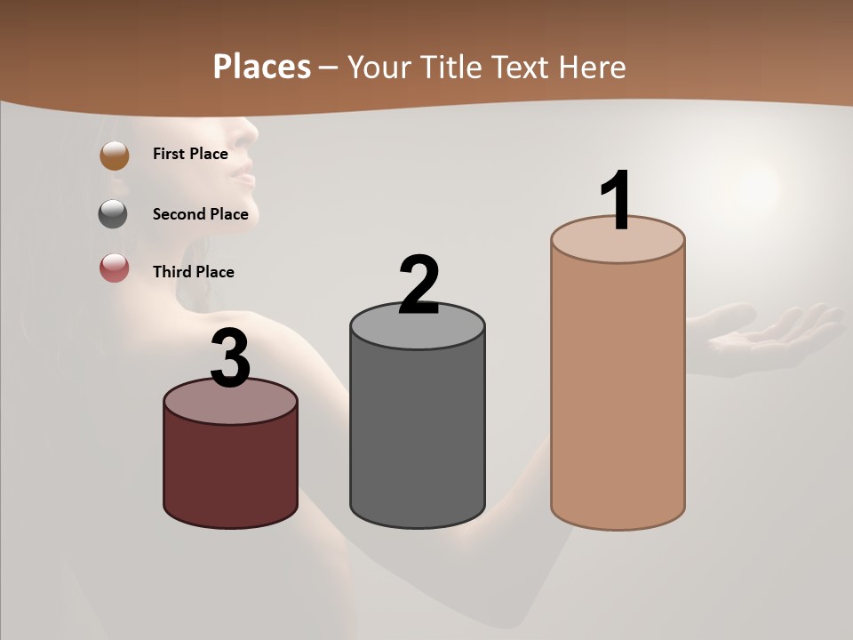 Girl Light Hair PowerPoint Template