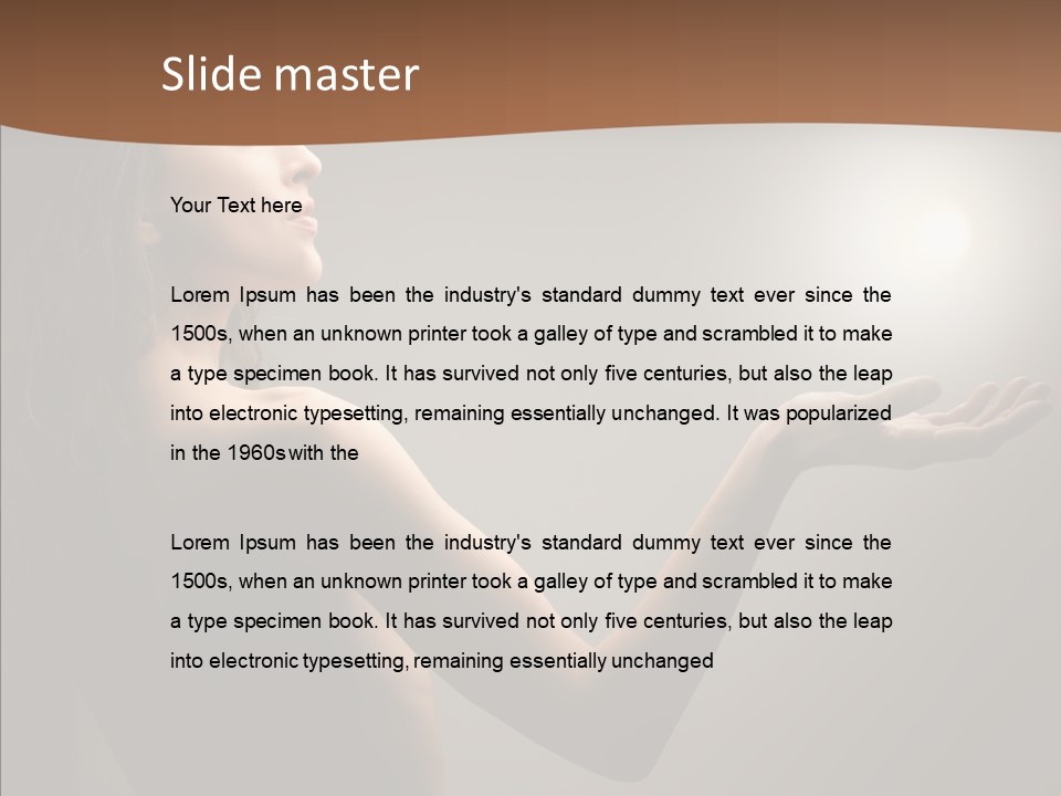 Girl Light Hair PowerPoint Template