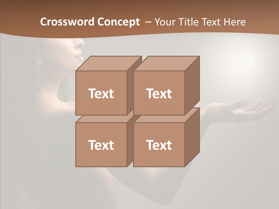 Girl Light Hair PowerPoint Template