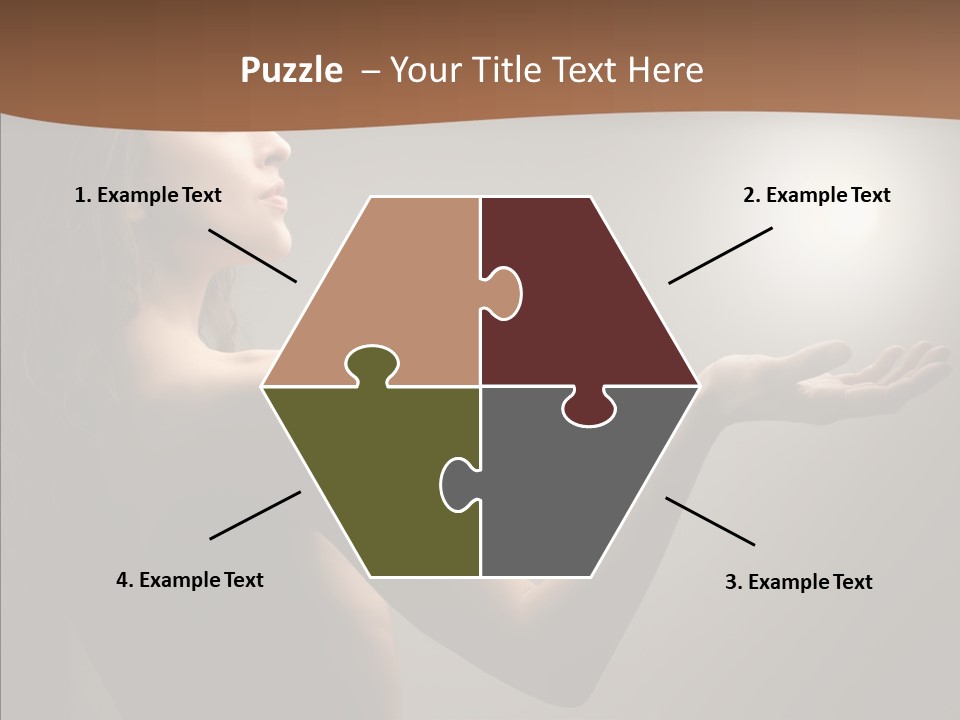 Girl Light Hair PowerPoint Template