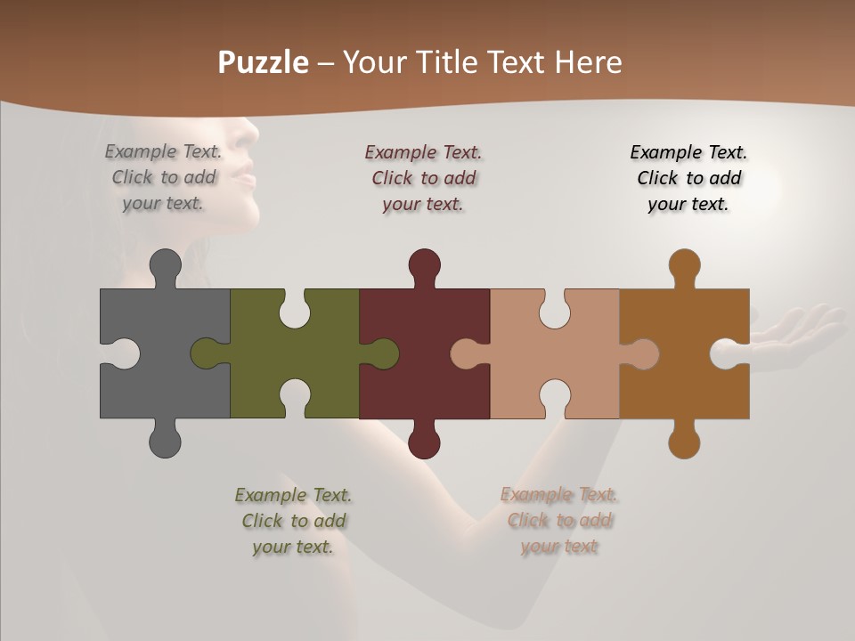 Girl Light Hair PowerPoint Template