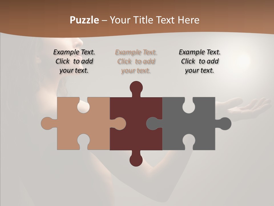 Girl Light Hair PowerPoint Template