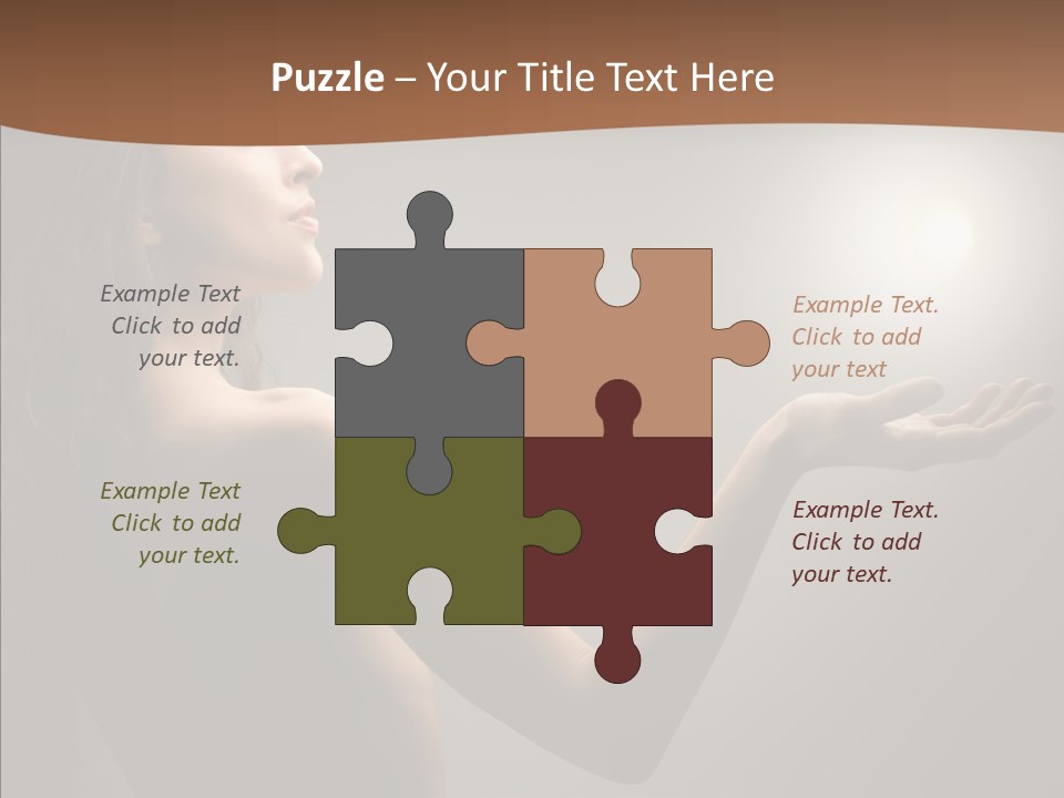 Girl Light Hair PowerPoint Template