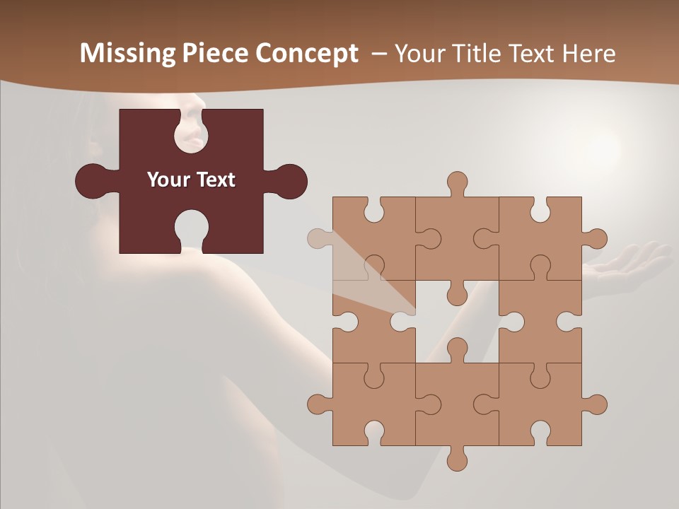 Girl Light Hair PowerPoint Template