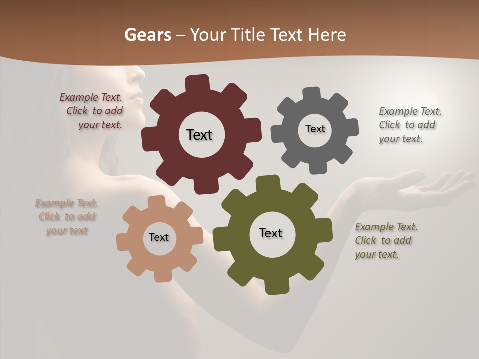 Girl Light Hair PowerPoint Template