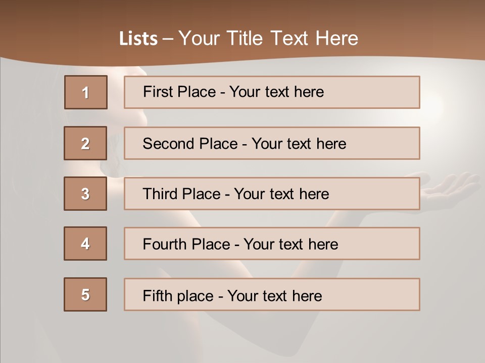 Girl Light Hair PowerPoint Template