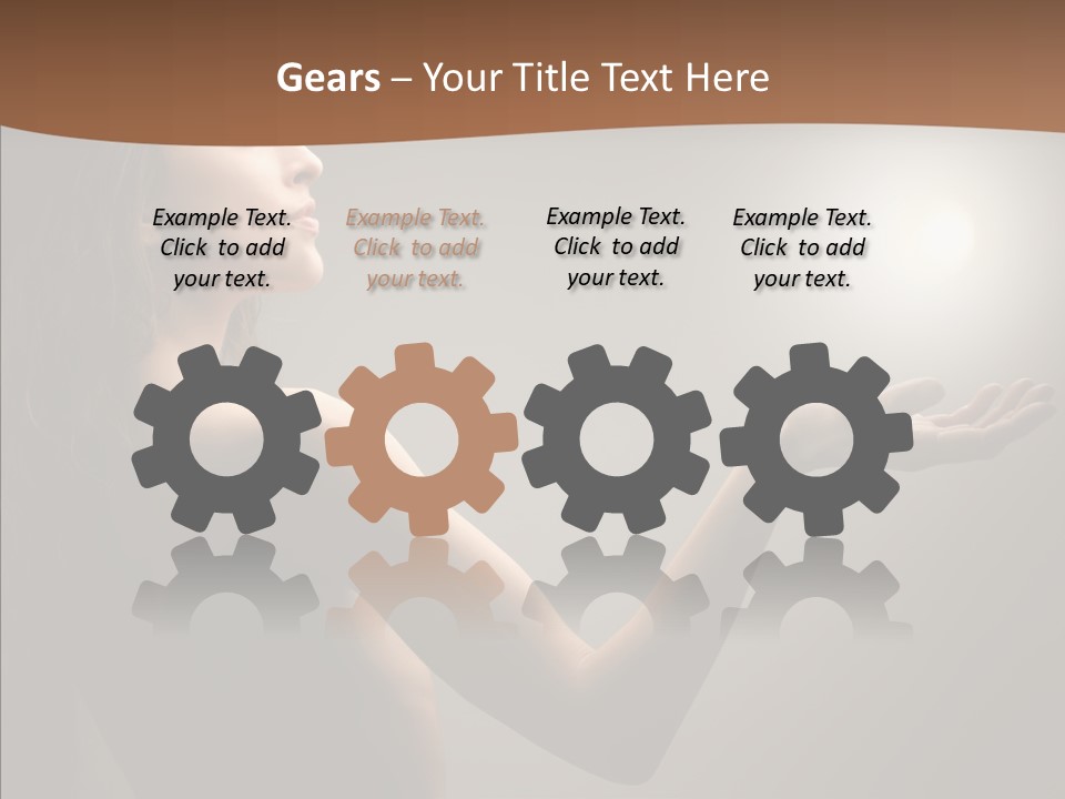 Girl Light Hair PowerPoint Template