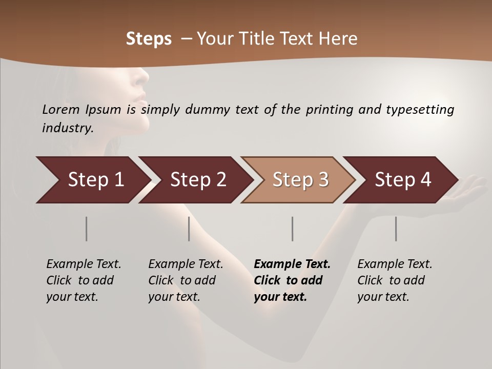 Girl Light Hair PowerPoint Template