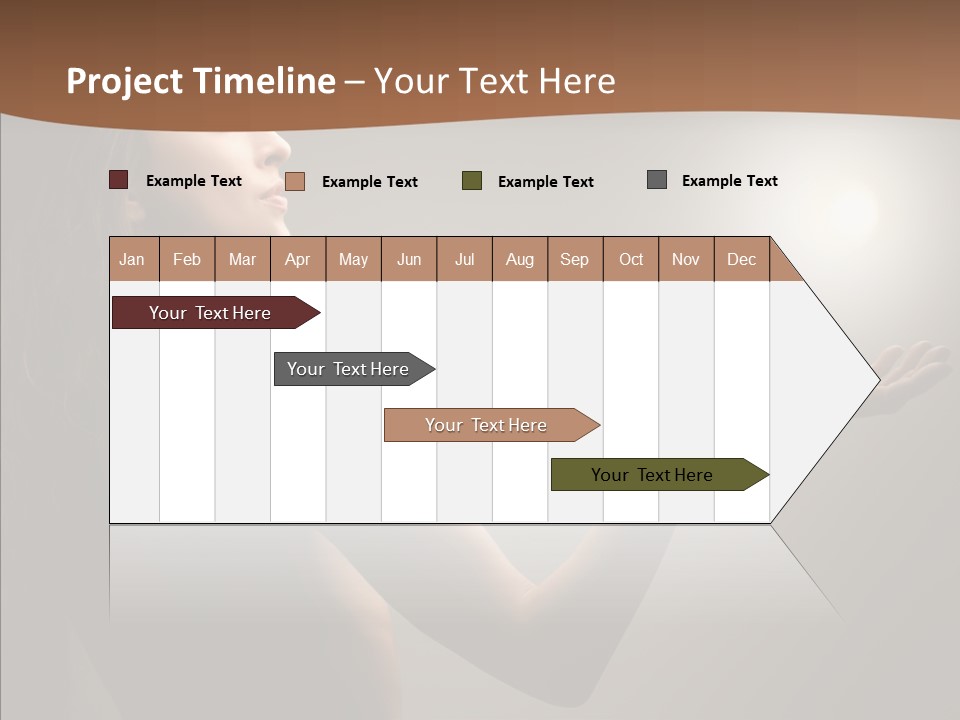 Girl Light Hair PowerPoint Template