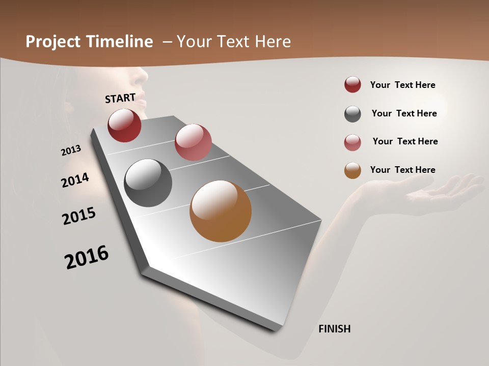 Girl Light Hair PowerPoint Template