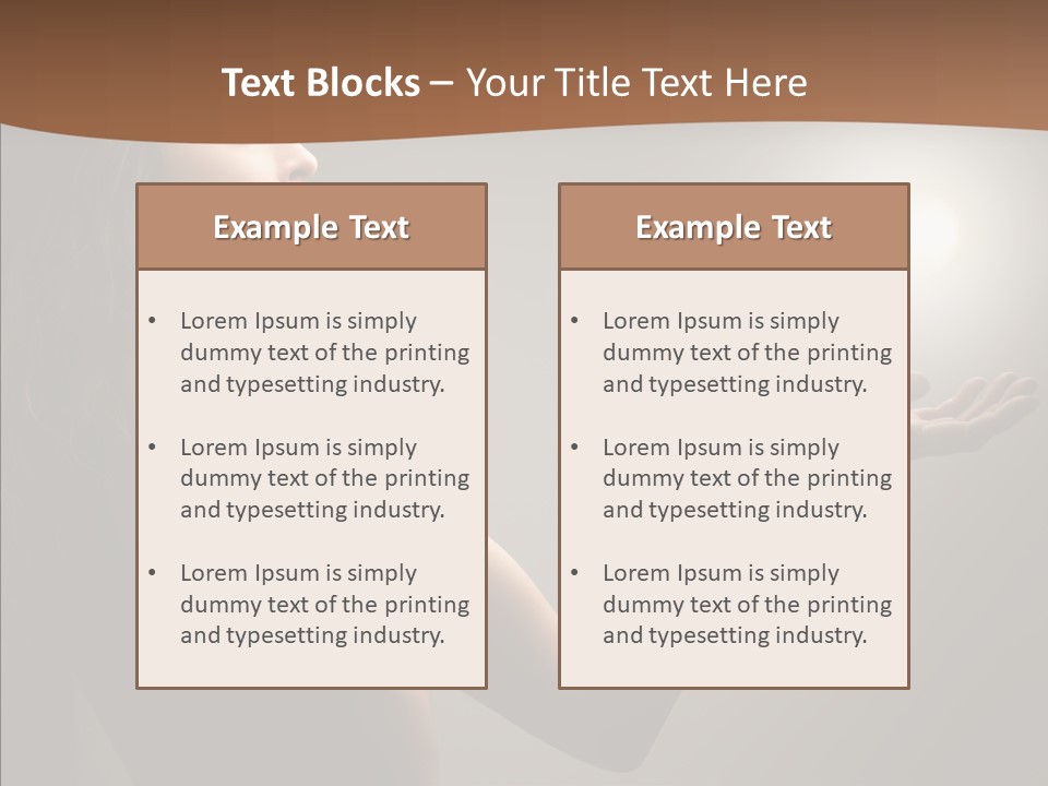 Girl Light Hair PowerPoint Template