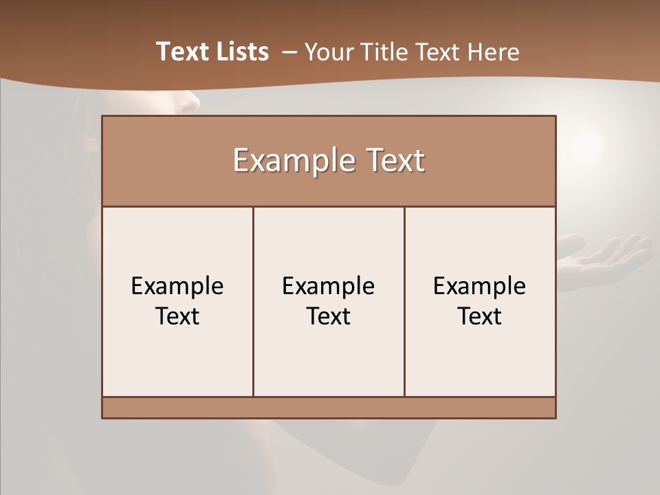 Girl Light Hair PowerPoint Template