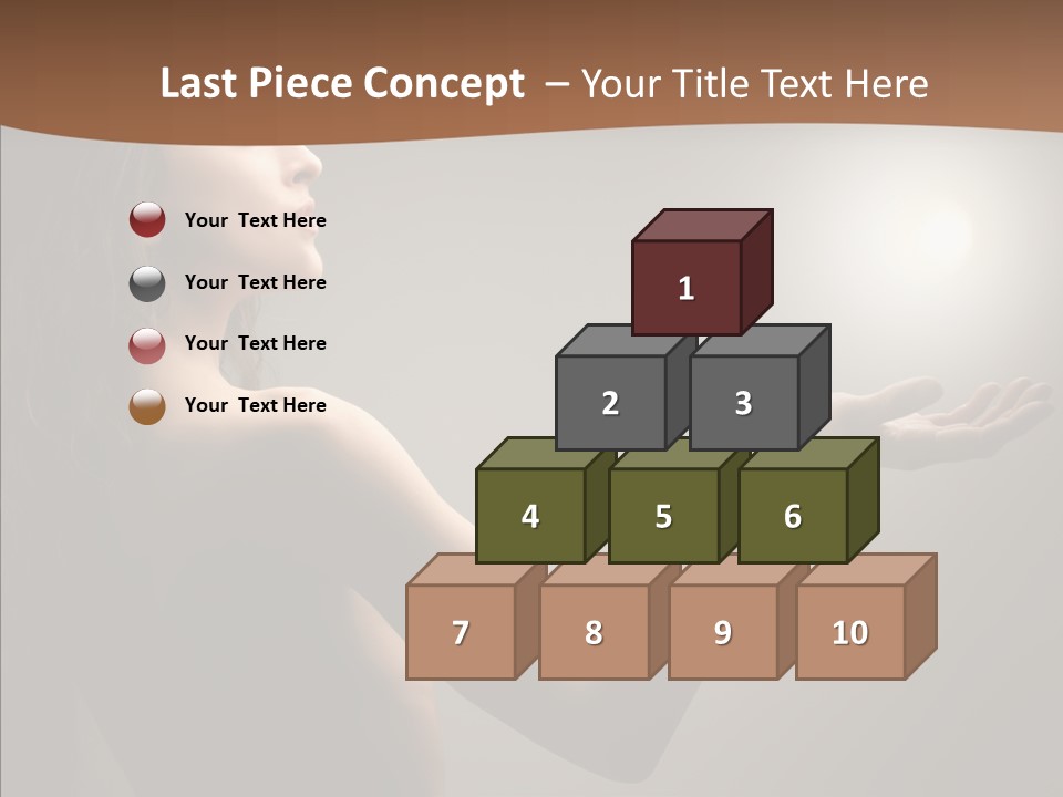 Girl Light Hair PowerPoint Template