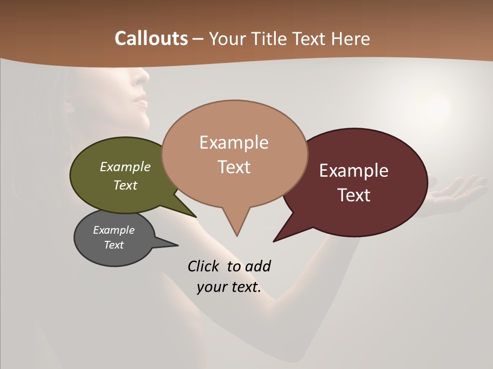 Girl Light Hair PowerPoint Template