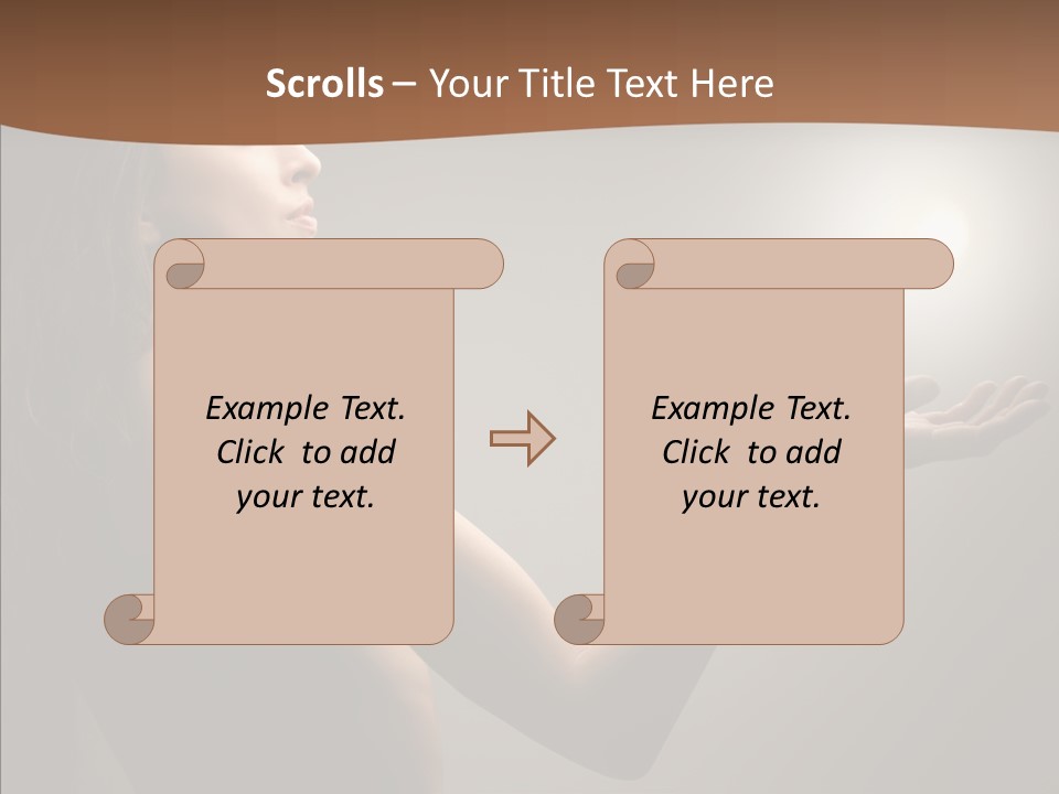 Girl Light Hair PowerPoint Template