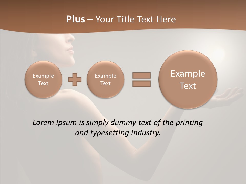 Girl Light Hair PowerPoint Template