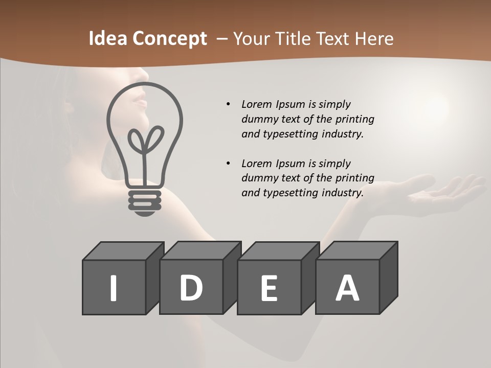 Girl Light Hair PowerPoint Template