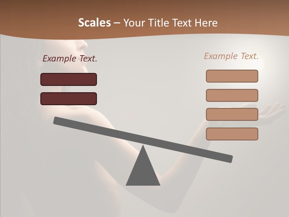 Girl Light Hair PowerPoint Template