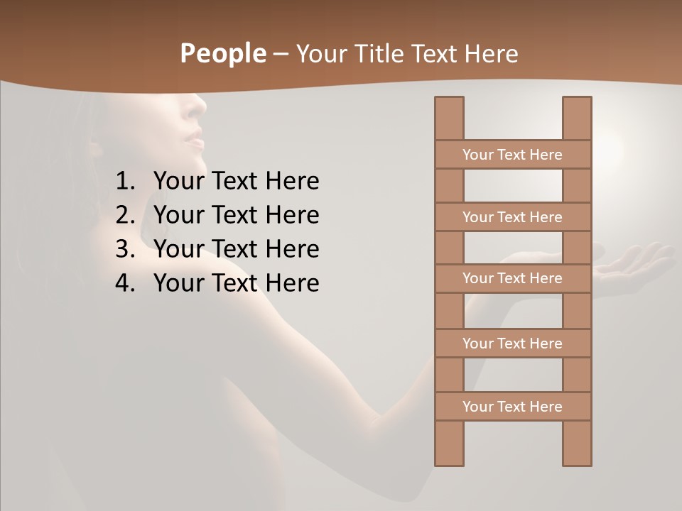 Girl Light Hair PowerPoint Template