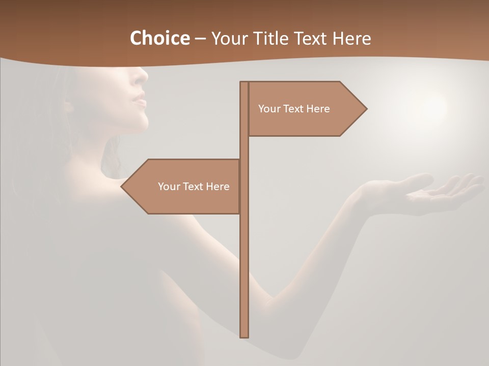 Girl Light Hair PowerPoint Template