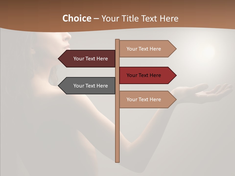 Girl Light Hair PowerPoint Template