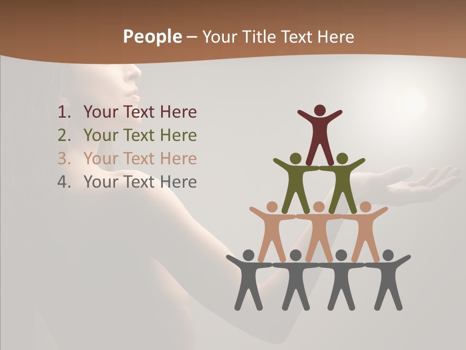 Girl Light Hair PowerPoint Template