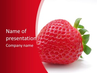 Juicy Red Strawberry PowerPoint Template