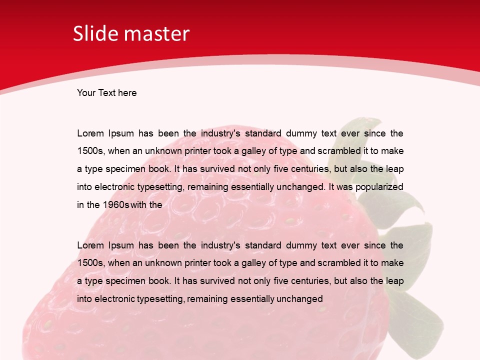 Juicy Red Strawberry PowerPoint Template