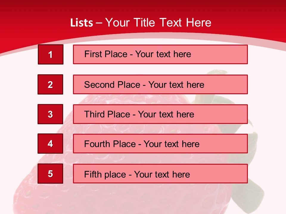 Juicy Red Strawberry PowerPoint Template