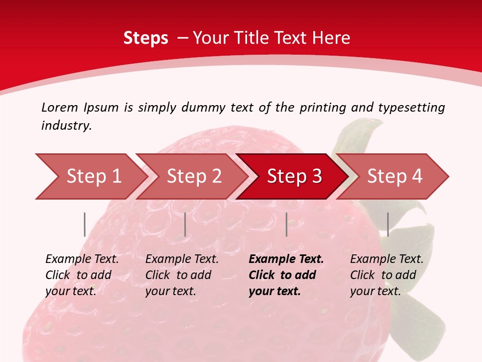 Juicy Red Strawberry PowerPoint Template