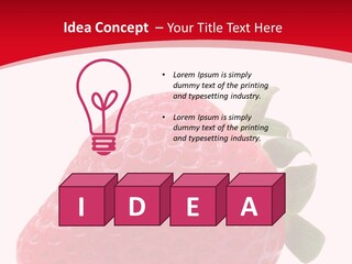 Juicy Red Strawberry PowerPoint Template