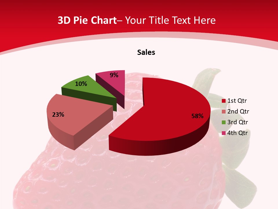 Juicy Red Strawberry PowerPoint Template