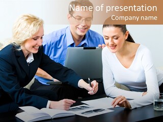 Group White Collar Male PowerPoint Template