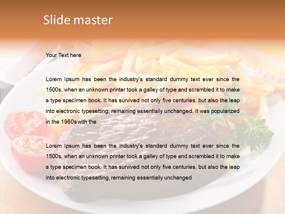 French Fries Object Dish PowerPoint Template