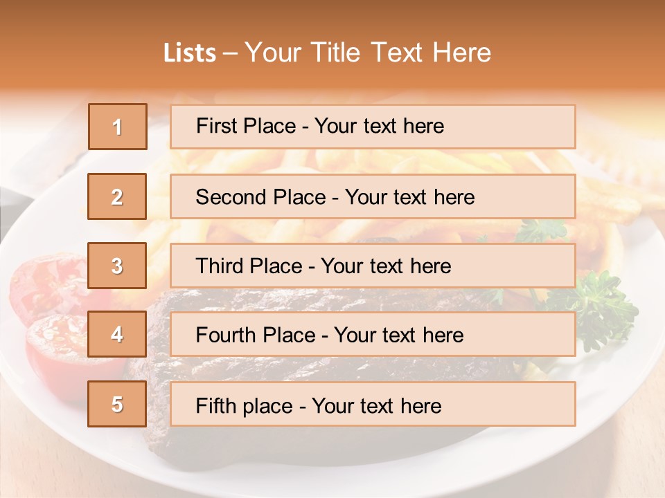 French Fries Object Dish PowerPoint Template