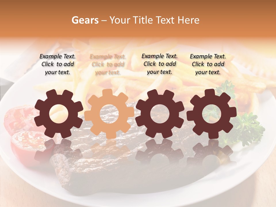 French Fries Object Dish PowerPoint Template