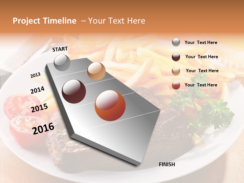 French Fries Object Dish PowerPoint Template