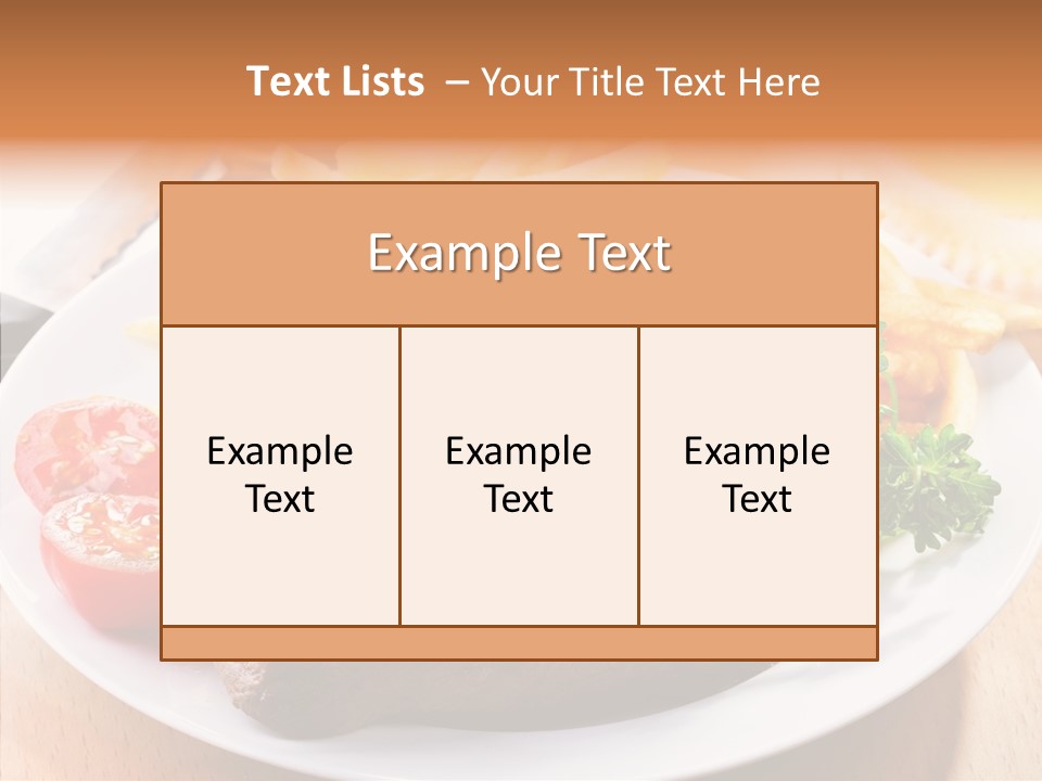 French Fries Object Dish PowerPoint Template