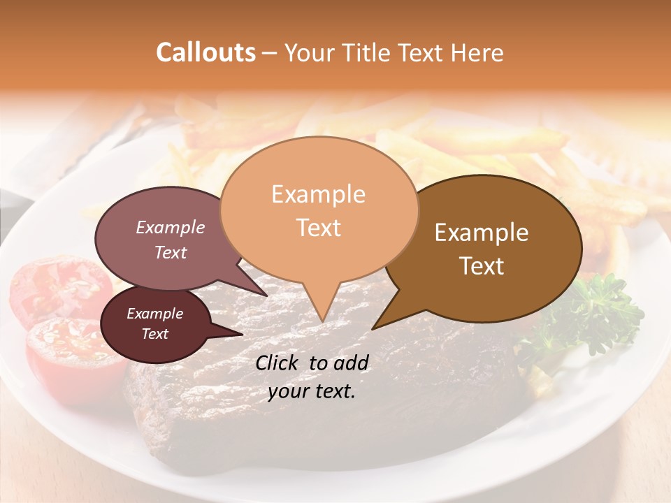 French Fries Object Dish PowerPoint Template