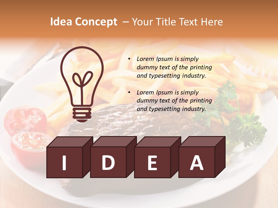 French Fries Object Dish PowerPoint Template